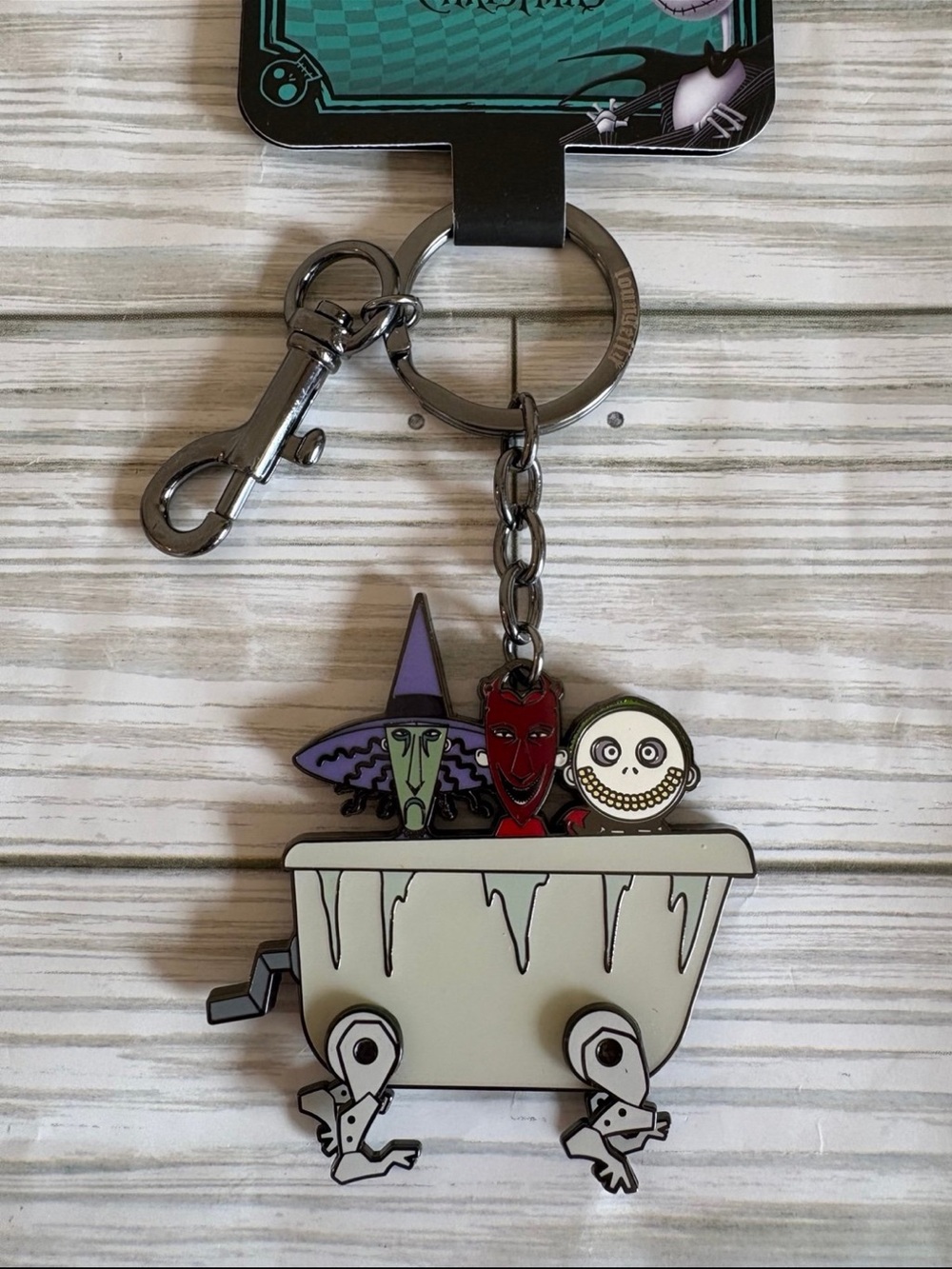 🎃Loungefly Disney NBC Bathtub Trio Enamel Keychain